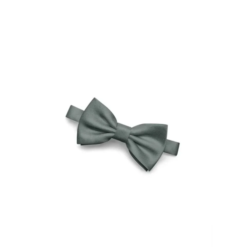 NEW Azazie Boys Matte Satin Pre-Tied Bow Tie Steel Gray‎ Wedding